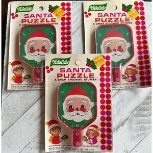 1978 Yuletide Enterprises Santa Puzzle, Set of 3, New in Package, Christmas